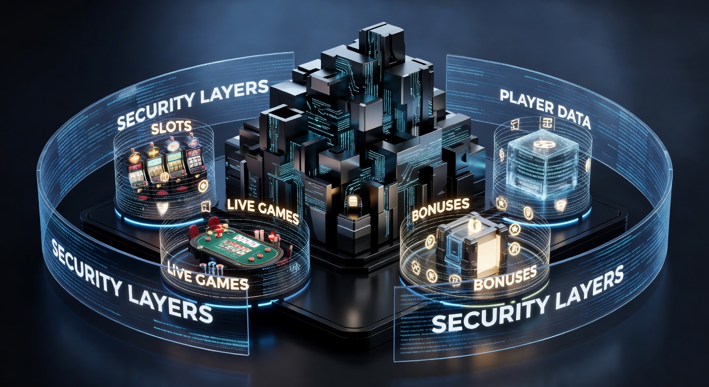 Live-Dealer-Tisch mit Überwachungskameras und digitalen Schilden, die Streams schützen
