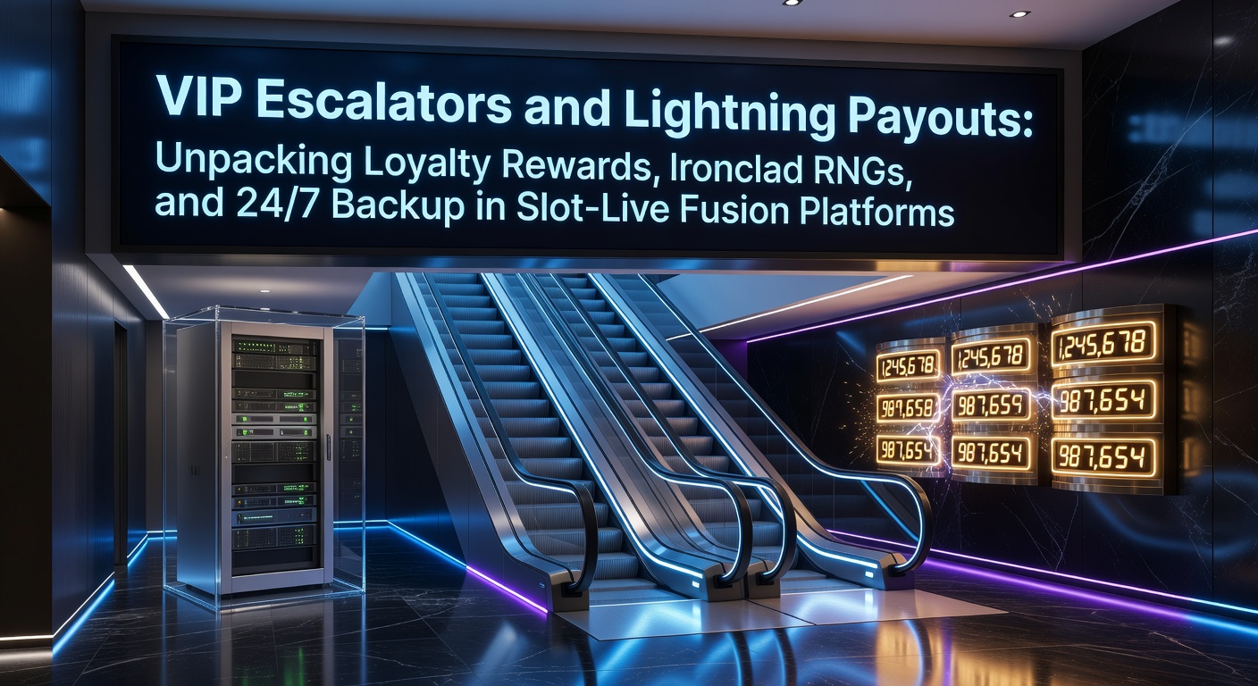 Darstellung eines VIP-Eskalators in einem modernen Online-Casino mit steigenden Belohnungsstufen und leuchtenden Symbolen für schnelle Auszahlungen